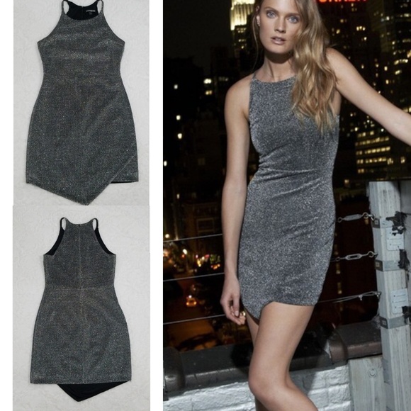 silver asymmetrical dress